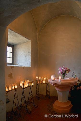 Chapel Candles_43728-31.jpg - Our Lady of Loreto Chapel in the Presidio La BahiaPhotographed at Goliad, Texas, USA.